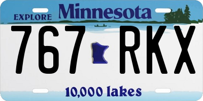 MN license plate 767RKX