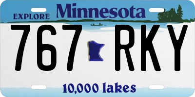 MN license plate 767RKY