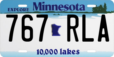 MN license plate 767RLA