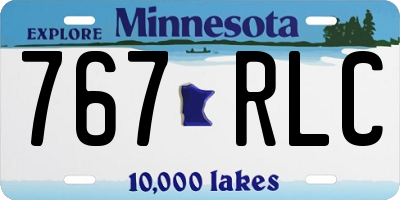 MN license plate 767RLC
