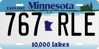 MN license plate 767RLE