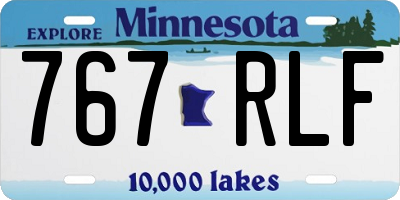 MN license plate 767RLF
