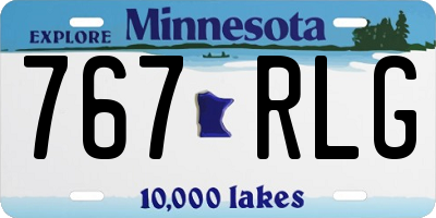 MN license plate 767RLG