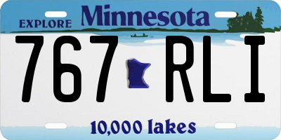 MN license plate 767RLI