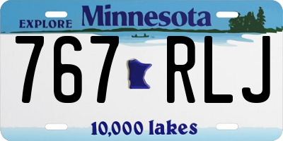 MN license plate 767RLJ