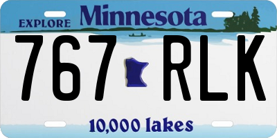 MN license plate 767RLK