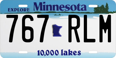 MN license plate 767RLM