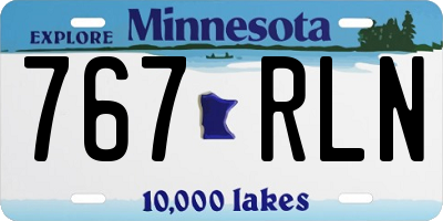 MN license plate 767RLN