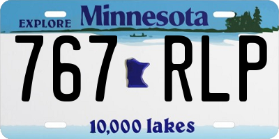 MN license plate 767RLP