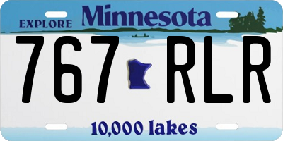 MN license plate 767RLR