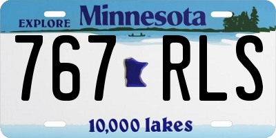 MN license plate 767RLS