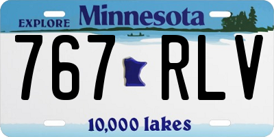 MN license plate 767RLV
