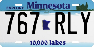 MN license plate 767RLY