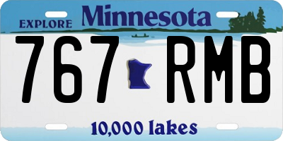 MN license plate 767RMB