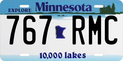 MN license plate 767RMC
