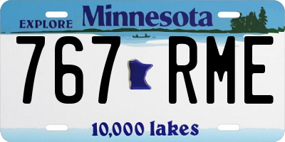 MN license plate 767RME