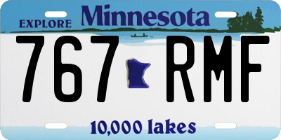 MN license plate 767RMF