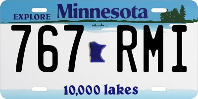 MN license plate 767RMI