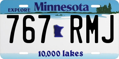 MN license plate 767RMJ
