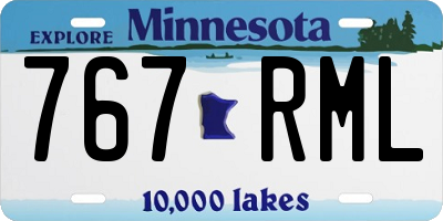MN license plate 767RML