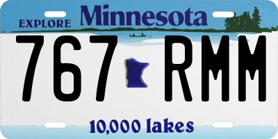 MN license plate 767RMM