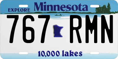 MN license plate 767RMN