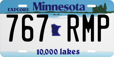 MN license plate 767RMP