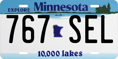 MN license plate 767SEL