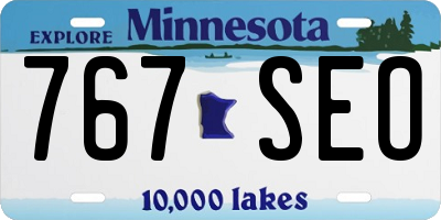 MN license plate 767SEO