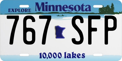 MN license plate 767SFP