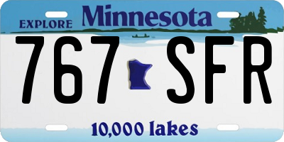 MN license plate 767SFR