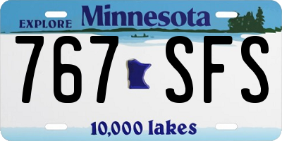 MN license plate 767SFS