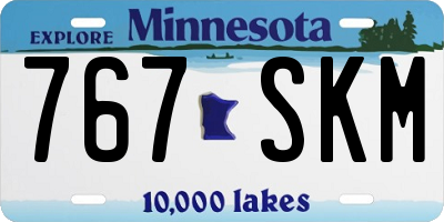 MN license plate 767SKM