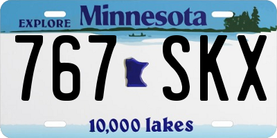 MN license plate 767SKX