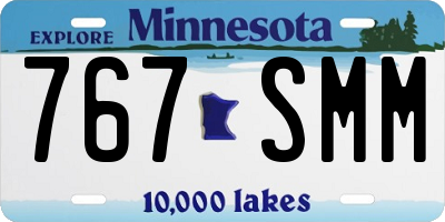 MN license plate 767SMM