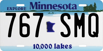 MN license plate 767SMQ
