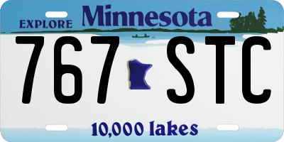 MN license plate 767STC