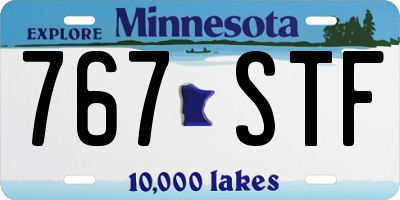 MN license plate 767STF