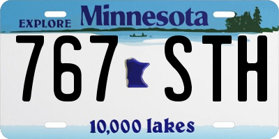 MN license plate 767STH