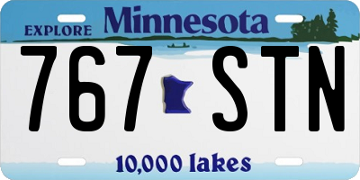 MN license plate 767STN