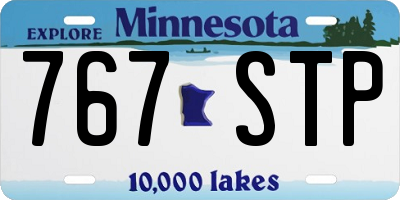 MN license plate 767STP