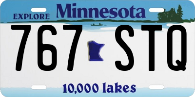 MN license plate 767STQ