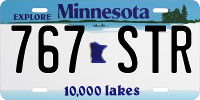 MN license plate 767STR