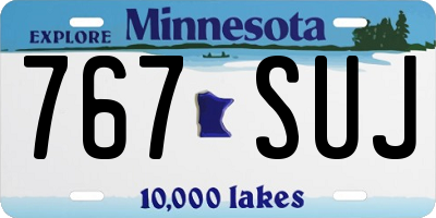MN license plate 767SUJ
