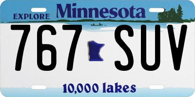 MN license plate 767SUV