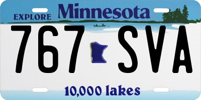 MN license plate 767SVA