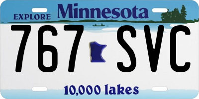 MN license plate 767SVC