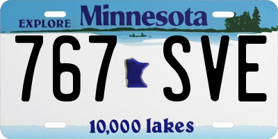MN license plate 767SVE