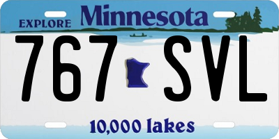 MN license plate 767SVL