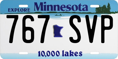 MN license plate 767SVP